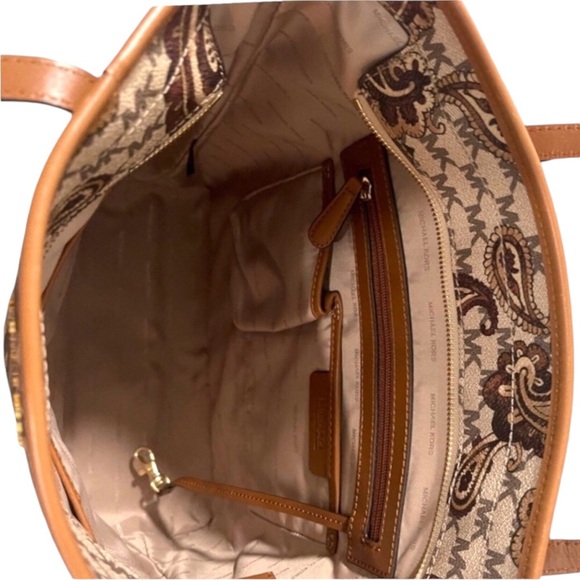 Michael Kors 2 Pc Set Emry Large Paisley Pattern Tote with Matching wallet - Picture 9 of 16